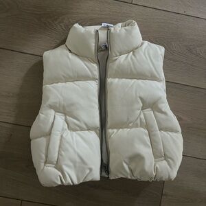 BRAND NEW Cream Puffer Vest